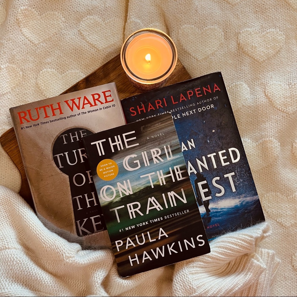 PAULA HAWKINS, RUTH WARE, SHARI LAPENA MYSTERY THRILLER BOOK BUNDLE